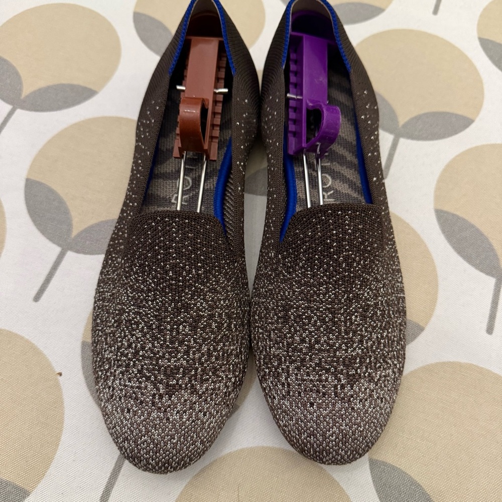Rothy’s brown metallic loafers